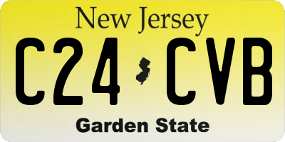 NJ license plate C24CVB