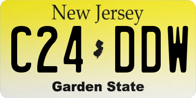 NJ license plate C24DDW