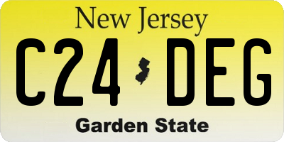 NJ license plate C24DEG