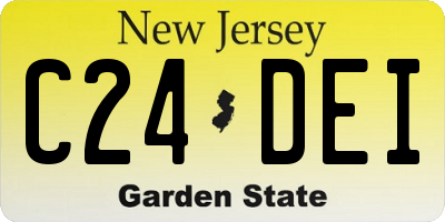 NJ license plate C24DEI