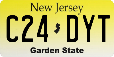 NJ license plate C24DYT