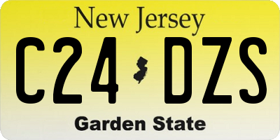 NJ license plate C24DZS
