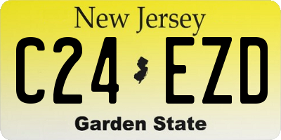 NJ license plate C24EZD