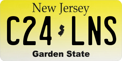 NJ license plate C24LNS