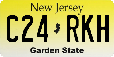 NJ license plate C24RKH