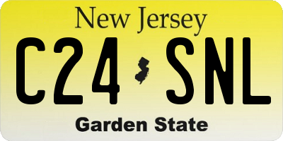 NJ license plate C24SNL