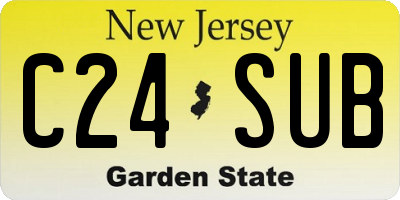 NJ license plate C24SUB