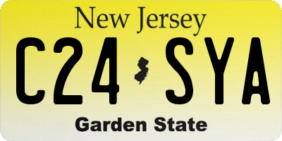 NJ license plate C24SYA