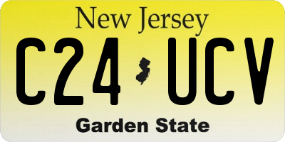 NJ license plate C24UCV