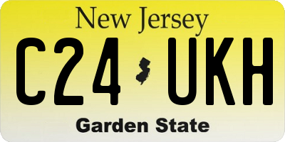 NJ license plate C24UKH