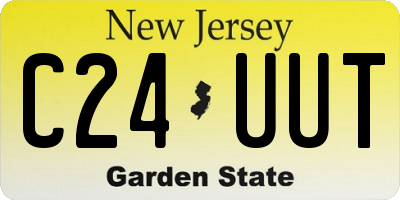 NJ license plate C24UUT
