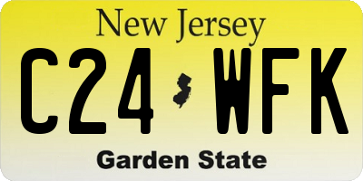NJ license plate C24WFK