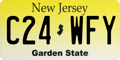 NJ license plate C24WFY