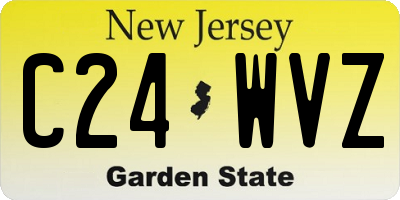 NJ license plate C24WVZ