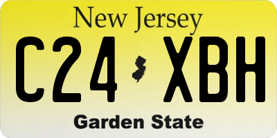 NJ license plate C24XBH