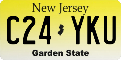 NJ license plate C24YKU
