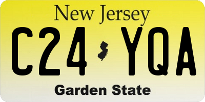 NJ license plate C24YQA