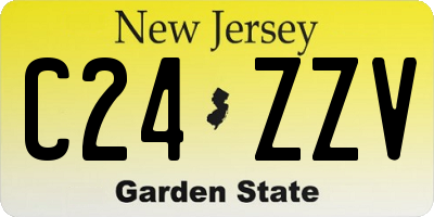 NJ license plate C24ZZV