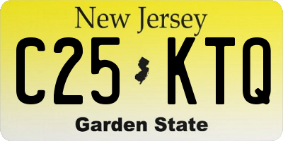 NJ license plate C25KTQ