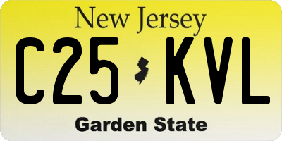 NJ license plate C25KVL