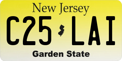 NJ license plate C25LAI