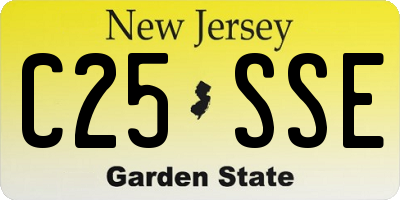 NJ license plate C25SSE
