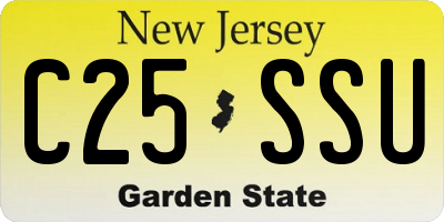 NJ license plate C25SSU