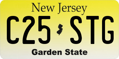 NJ license plate C25STG