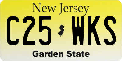 NJ license plate C25WKS