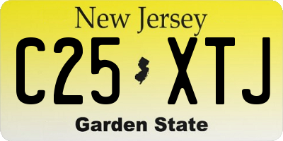 NJ license plate C25XTJ