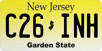 NJ license plate C26INH