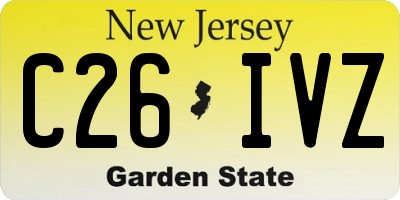 NJ license plate C26IVZ