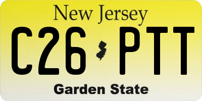 NJ license plate C26PTT