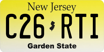 NJ license plate C26RTI