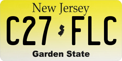 NJ license plate C27FLC