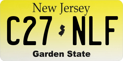 NJ license plate C27NLF