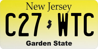 NJ license plate C27WTC