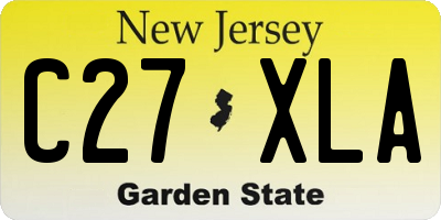 NJ license plate C27XLA