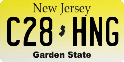 NJ license plate C28HNG