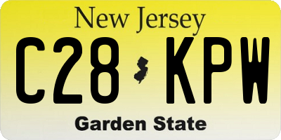 NJ license plate C28KPW
