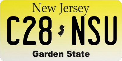 NJ license plate C28NSU