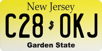 NJ license plate C28OKJ