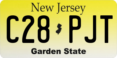 NJ license plate C28PJT