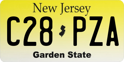 NJ license plate C28PZA