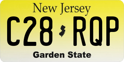 NJ license plate C28RQP