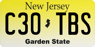 NJ license plate C30TBS