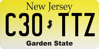 NJ license plate C30TTZ