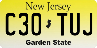 NJ license plate C30TUJ