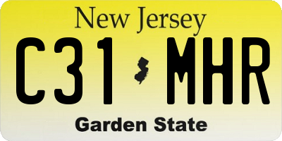NJ license plate C31MHR