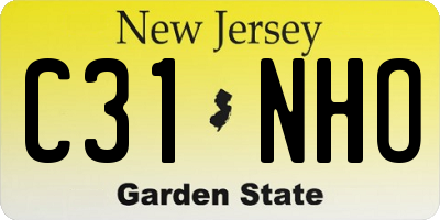 NJ license plate C31NHO